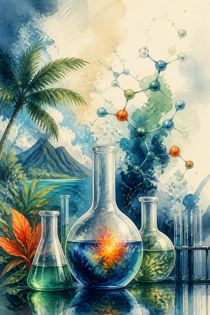 Painted artwork representing Chemistry