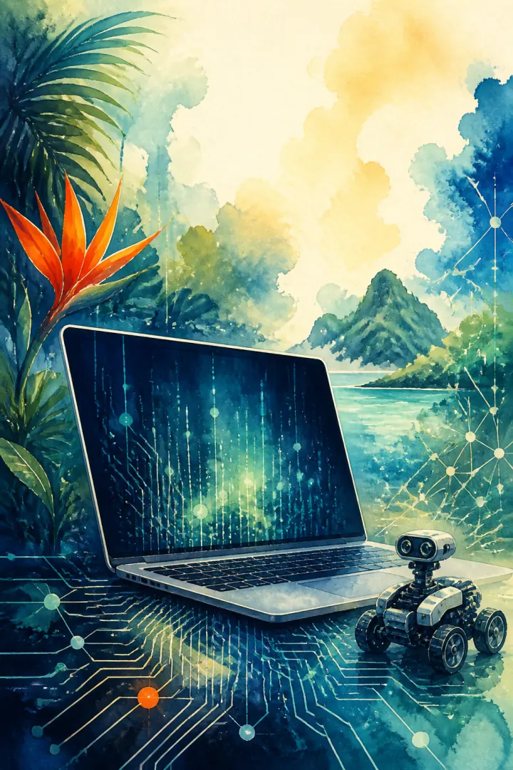 Painted artwork representing Computer Science