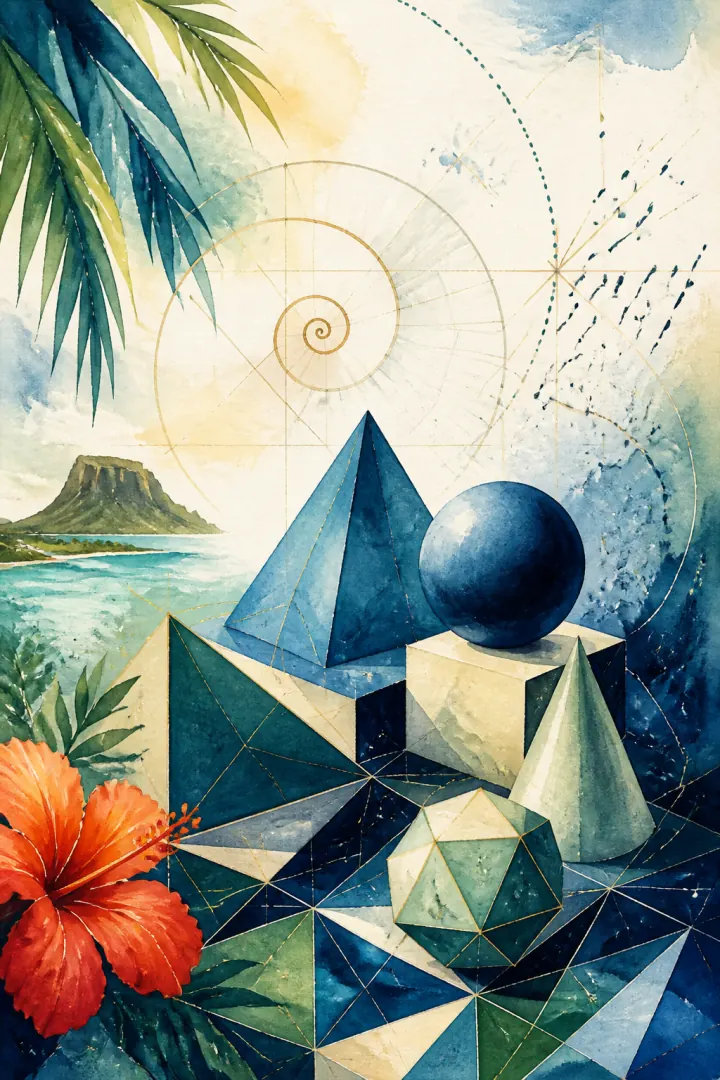 Painted artwork representing Maths
