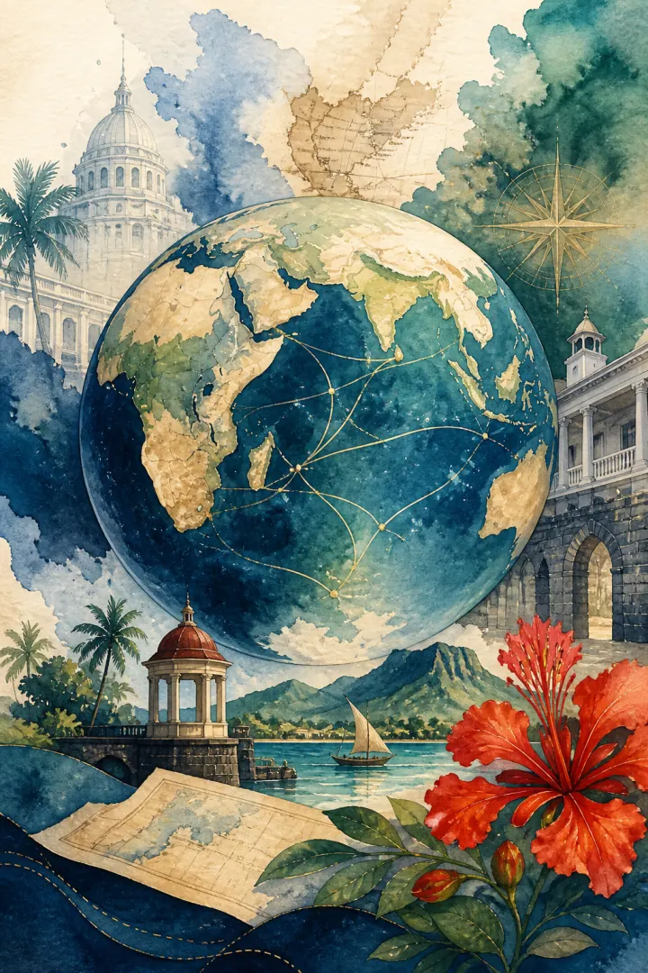 Painted artwork representing Social Studies
